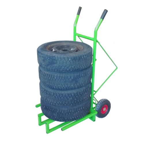 Dæktilbehør til en grøn dæksækkevogn med dæksæt.